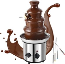 Kamanan 4-Tier Chocolate Fountain Machine 1800g Capacity Electric Melting Fondue