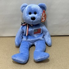 TY Beanie Baby America the Bear Plush Beanbag 2001 9/11 Memorial Bear p1