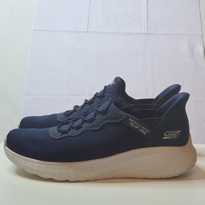 Skechers Hands Free Slip-ins BOBS Squad Chaos Navy Blue Mens Size 9 Sneakers