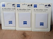 3 Zeiss XL MICROFIBER CLOTH 12"x12" gentle Lens Cleaning optical computer NIP