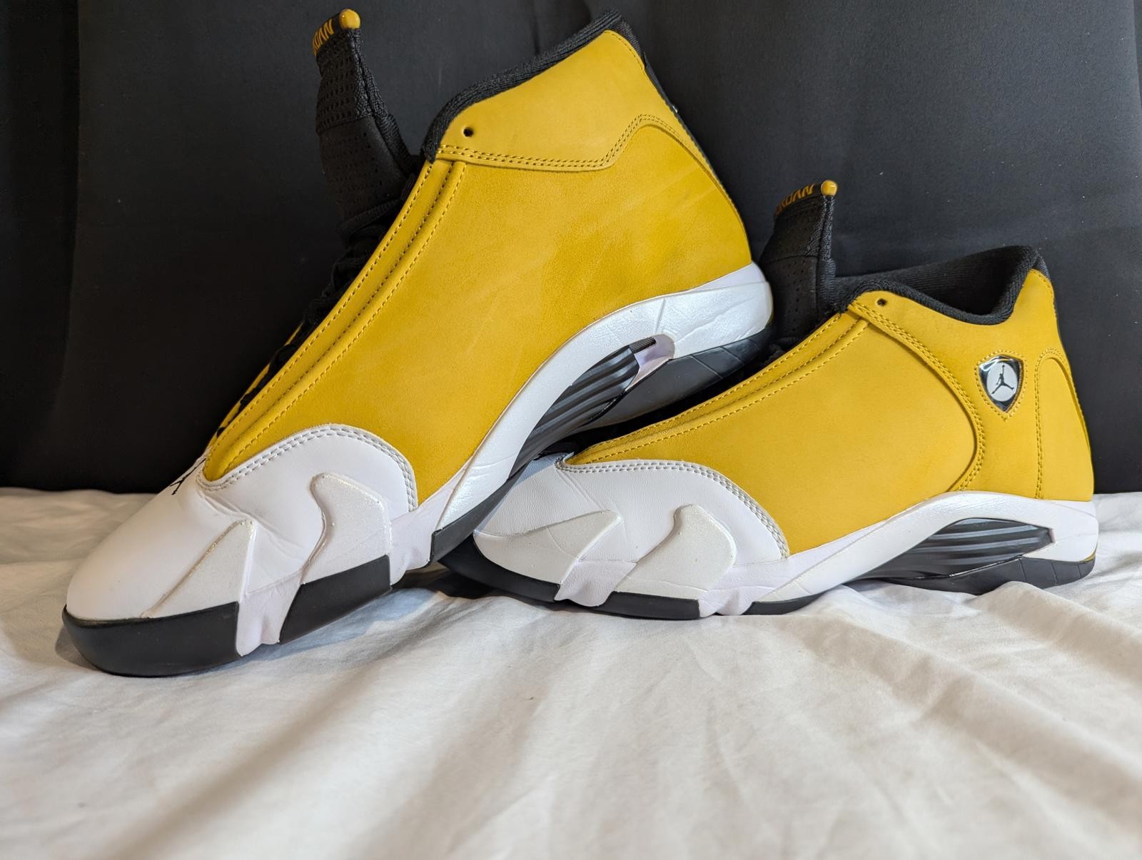 Jordan 14 Retro "Light Ginger" Size 13 Used VGC w/ Box 487471-701 Yellow/White