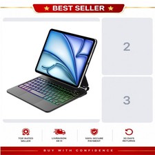 Clavier iPad Air 11 M4/M3/M2 et Pro 11 AZERTY Français Rétroéclairé Noir