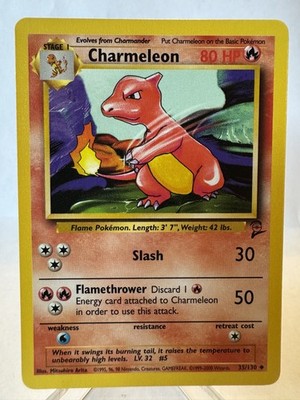 Charmeleon # 35/130 Uncommon Karte B Base Set 2 2000 Pokemon Near Mint Vintage