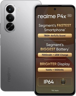 realme P4x 5G (Matte Silver, 256 GB)  (8 GB RAM) Dimensity 7400 Ultra Processor