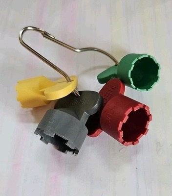 NEOPERL Cache Aerator Key Set, 4 Sizes, Gray/Red/Green/Yellow