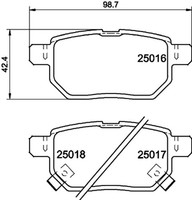 Hella Pagid Bremsbelagsatz Scheibenbremse 8DB 355 014-991 FüR Auris Prius Lexus