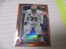 TRENT WILLIAMS 2025 TOPPS CHROME BASE RED FOOTBALL LEATHER REFRACTOR # 265