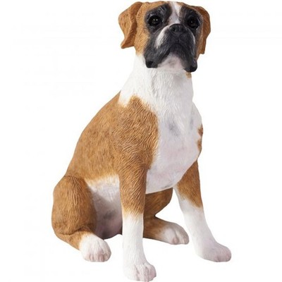 Boxer Figurine Hand Painted Uncropped Fawn - Sandicast