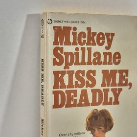 Kiss Me Deadly Mickey Spillane 1967 Signet Q6492 Vintage Paperback Mike Hammer
