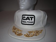 Vintage 70s Cat Caterpillar Diesel Power Hat Antique Equipment Trucker