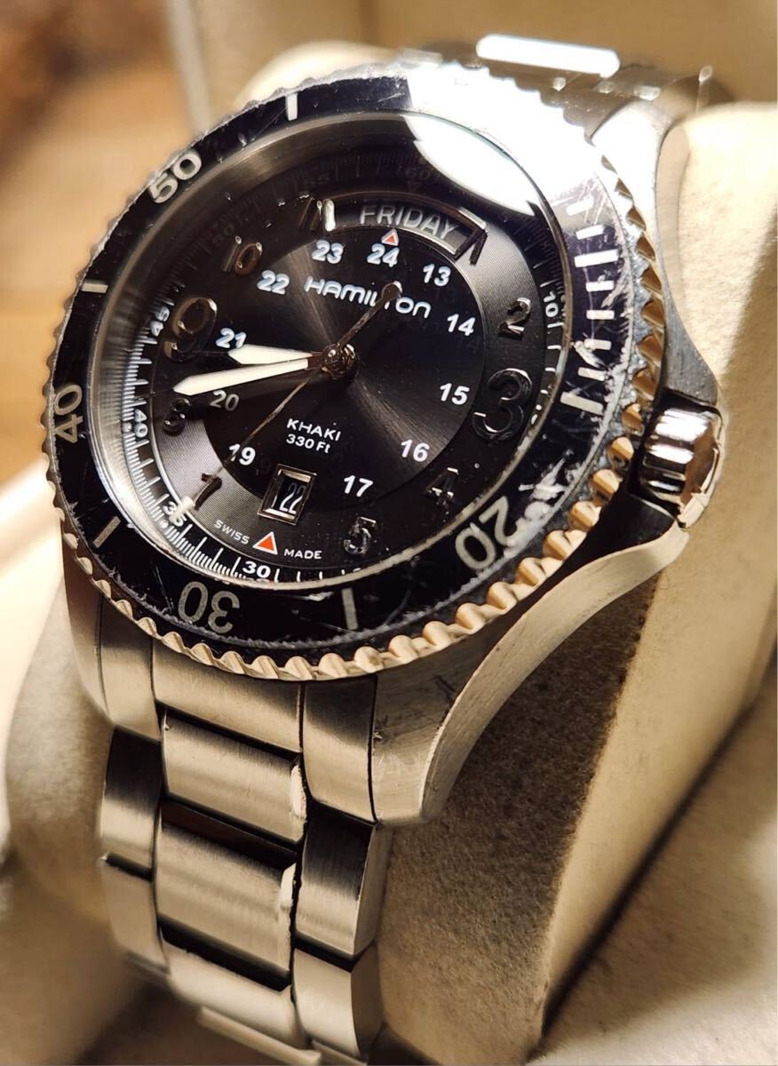 Hamilton Khaki King Scuba Quartz Diver Watch 42mm Mens wrist 20cm