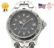 ▶ [N MINT] TAG Heuer S/el WG1213-K0 Orologio Vintage Uomo Quadrante Grigio Quarzo GIAPPONE