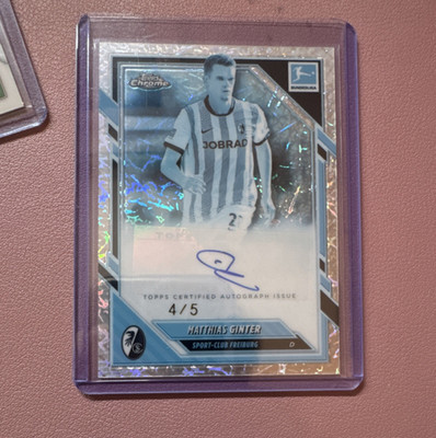 Topps Chrome Bundesliga Matthias Ginter Autogramm Sport-Club Freiburg 4/5