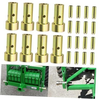 Quick Hitch Adapter Bushings Set Fit for Cat 1 3-Point Tractor 8PCS Set