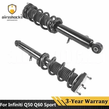 Pair Front Shock Absorbers Struts Electric Fit Infiniti Q50 Q60 Sport 2016-2024
