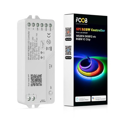 2.4G WiFi SPI RGBW LED Controller DR04W, Smart Life/Tuya App, Alexa & Google ...
