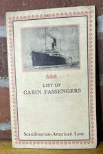 1922 vtg scandinavian american line passenger...