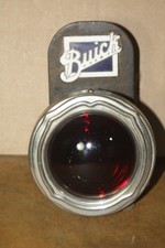 Vintage 1920s Buick Type A Tail Stop Light W Bracket Porcelain Enamel Emblem
