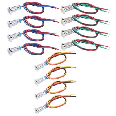 4 Set Metal LED Indicator Light Common Cathode Lamp Industrial Control Component