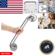 Easy Install Anti-Slip Shower Grab Bar - 500lbs Capacity, Brushed Nickel