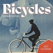 Wall Calendar 2027, Bicycles: Vintage Posters, 12 Months, Large Grid Design...