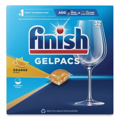 FINISH 81053 Orange Scent Dish Detergent Gelpacs New
