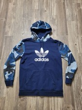 Adidas Hoodie Mens Medium Camo Trefoil Pullover Camouflage Sweatshirt