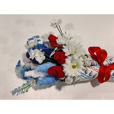 Baby boy sock bouquet, Sale boat recieving blanket, new mom gift