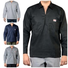 Ben Davis Men's Long Sleeve Shirt Regular Fit 1/2 Zip Stripe Long Sleeve Shirt