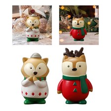 Ornamenti da tavolo Figurine di animali natalizi Bambole divertenti in piedi