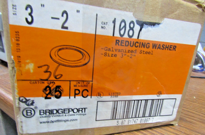#ad #ad ✌️36 NEW BRIDGEPORT REDUCING WASHERS 3 TO 2quot; GALVANIZED 1087 LOT OF 36 $35.99