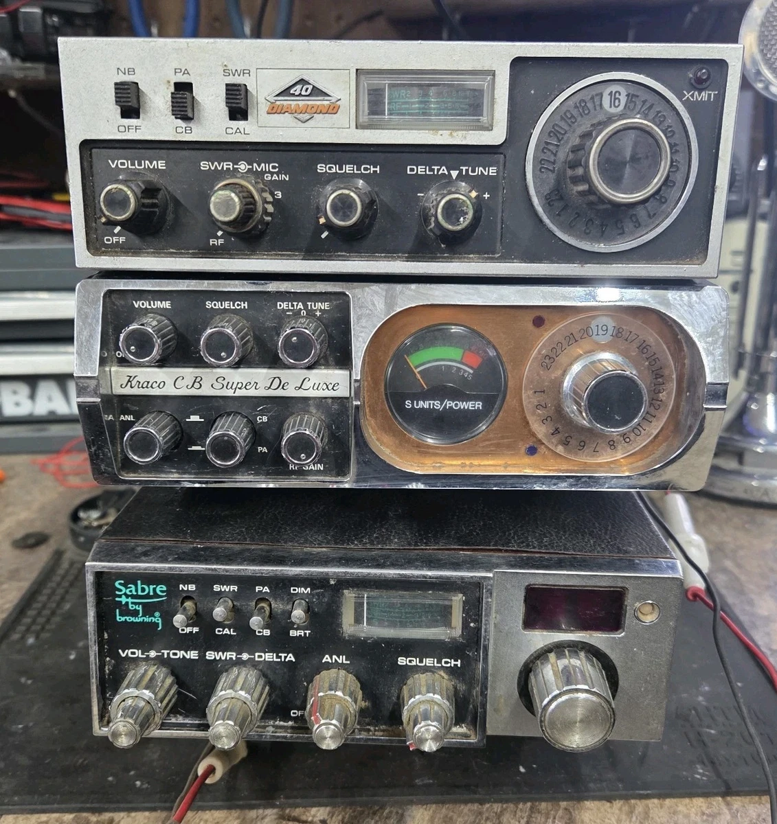 Radio CB Vintage Kraco KCB-4004 40 Canaux AM - Japon 1978 - Avec Micro