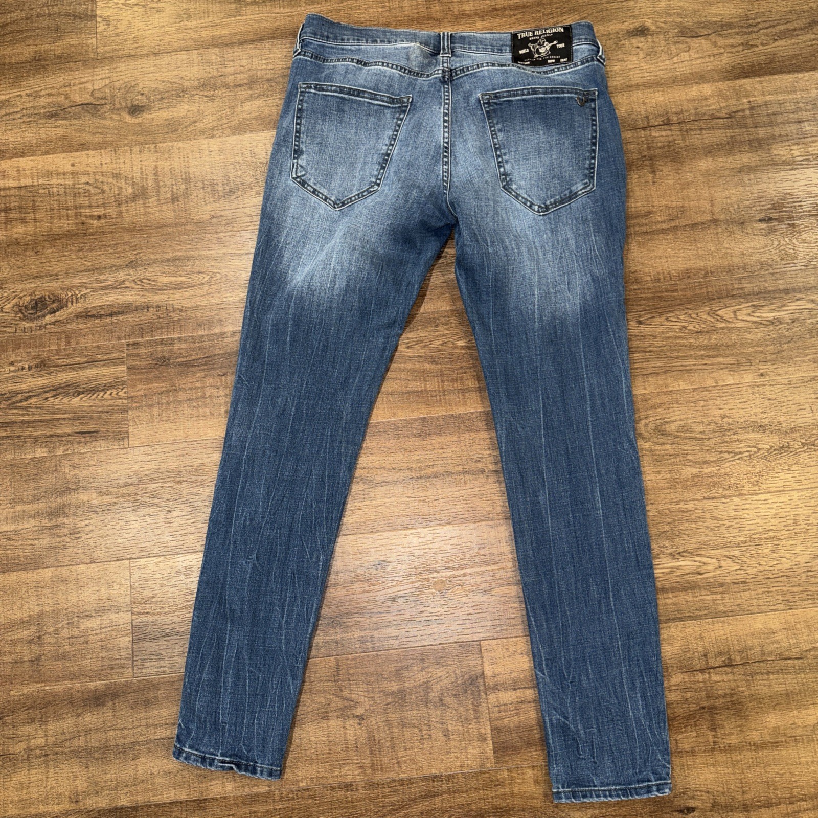 TRUE RELIGION Tony Straight Jeans Mens Size 34 (34x31) Medium Wash Blue thumbnail 10