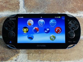 PS Vita PCH-1100 Crystal Black SONY Playstation 4GB Charger Tested No.2D DDP