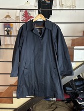Burberrys Men's Vintage Navy Basic Coat 51 Cotton 49 Polyester Lined 50/50