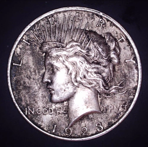 Vintage 1923-P Peace Dollar $1 US Mint 90% Silver Coin Philadelphia Bullion