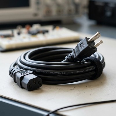 1.8m 3-Prong Power Cable, NEMA 5-15P to C13 Cord for PC/Monitor/Printer