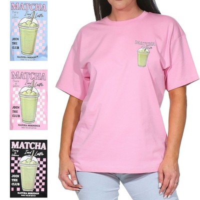 Only Damen T-Shirt Damenshirt Oversize Statement Matcha Shirt Tee Top ONLRita