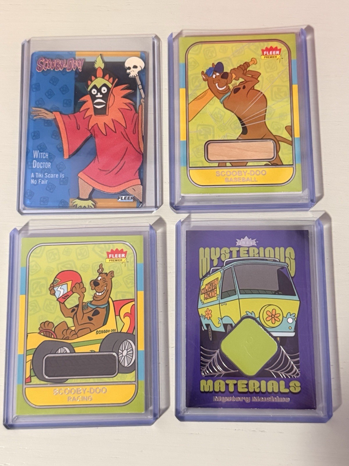 Lote de tarjetas recuerdos reliquia Fleer Scooby-Doo máquina misteriosa brujo doctor
