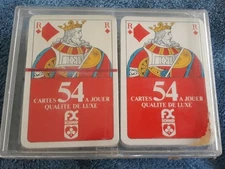 Cartes a Jouer: FX SCHMID QUALITÉ DE LUXE Playing Cards Double Deck AS SHOWN 