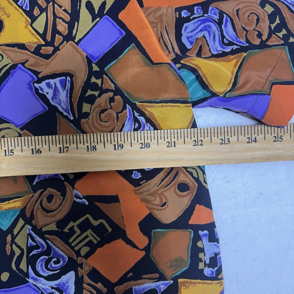 Blusa Top Manga Corta Estampado Abstracto Colorido Grande HERITAGE HOUSE De Colección Foto 3 de 4