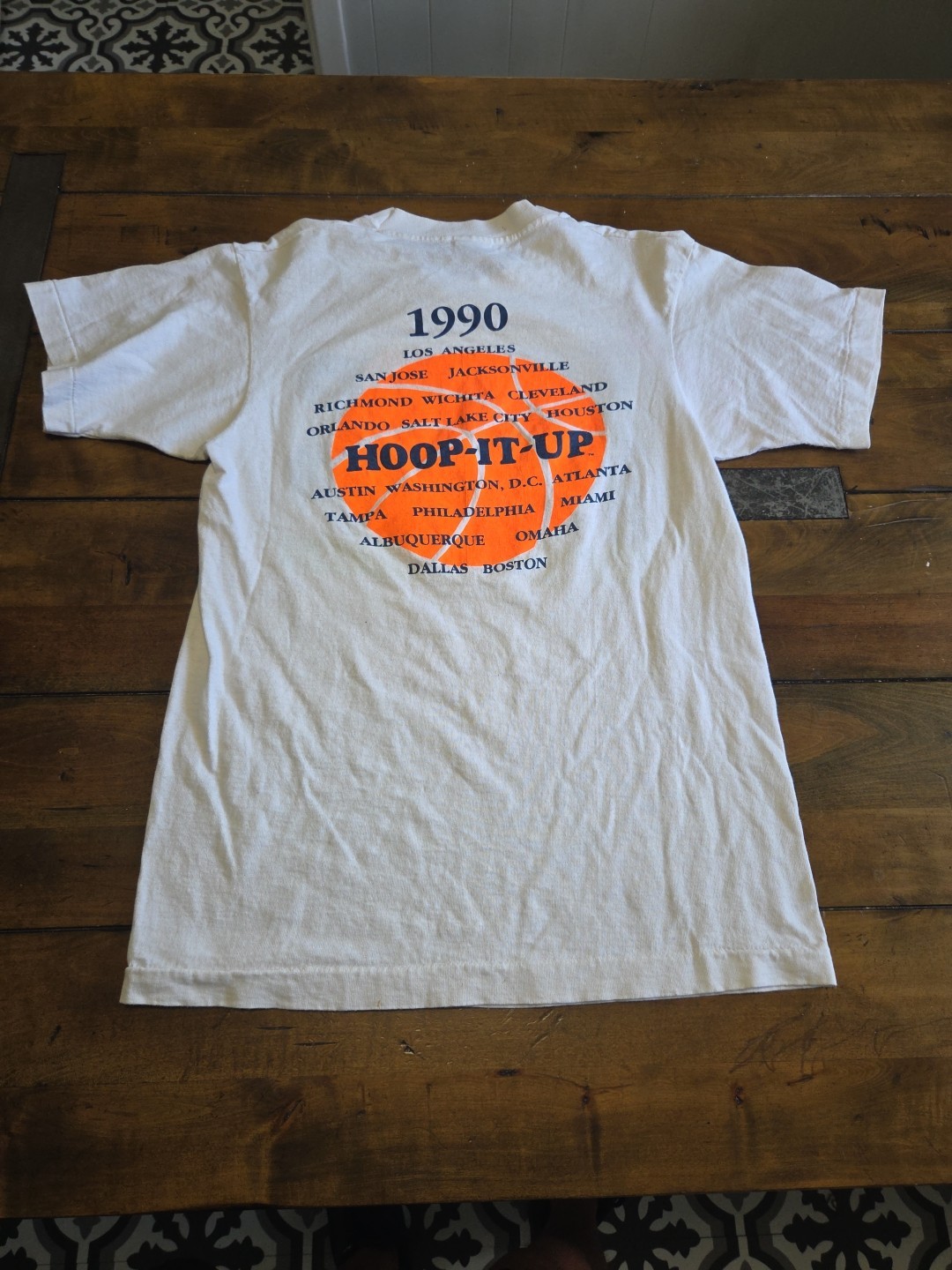 Hoop It Up T Shirt M 1990 3 on 3 Basketball Pizza Hut National Tour FOTL image 6