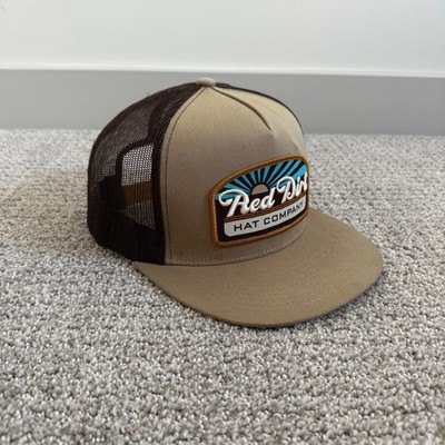 Red Dirt Hat Co Western Trucker Hat Tan Brown Mesh Snapback Patch Cap OSFA