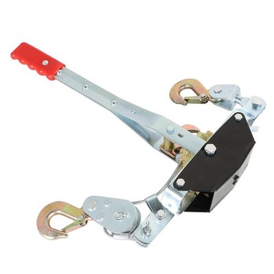 2 Ton 4000 LBS Power Puller Hand Winch Steel Cable Come Along Tighter w/ 2 Hooks