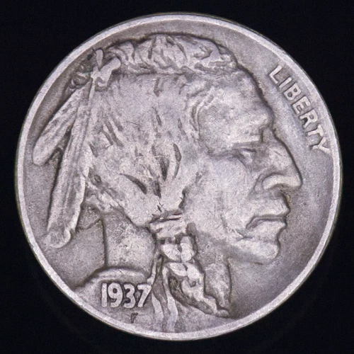 1937-D Buffalo Nickel Five Cents VF Denver Last Year Issue