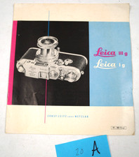 Leica III G I G Camera Owners Instruction Manual Brochure 11 30/Engl C241