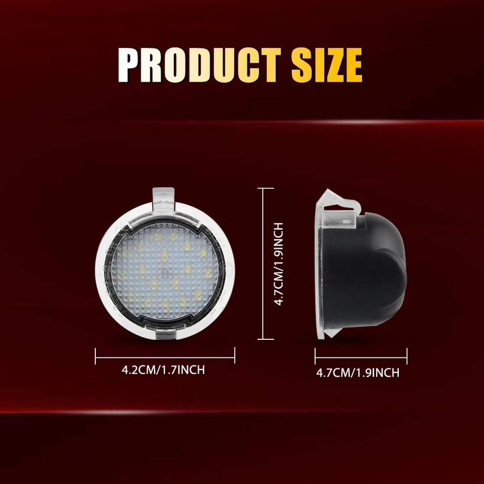 Luz de charco lateral de espejo LED azul hielo iluminación de suelo para Ford Edge 2007-2016 Foto 3 de 4