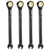 4Stk RatschenschlüSsel 7Mm Metrischer Offener EndschlüSsel 72-ZäHne CR-V Stahl
