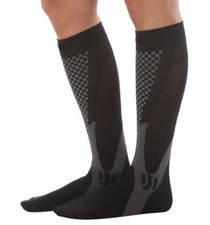 Compression Socks Men Women Graduated Running Travel Socks 3 Pack Black S/M