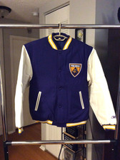 Minnesota Vikings Purple Embroidered Reversible Jacket Youth Kids Large Reebok